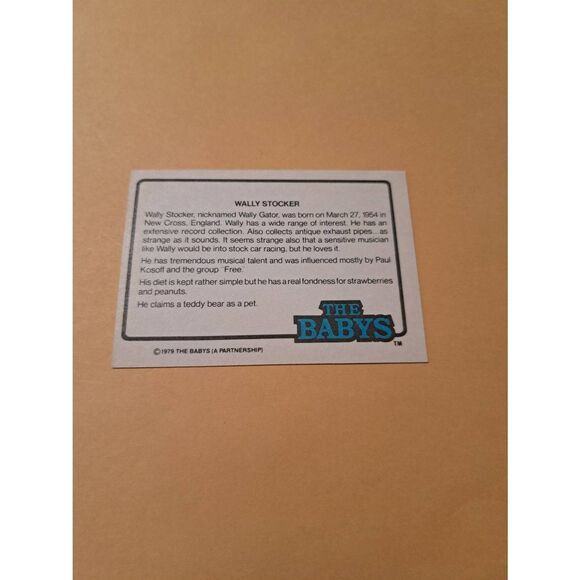 Vintage 1979 The Babys Trading Card #12 London Rock Band Collectible - Picture 2 of 2